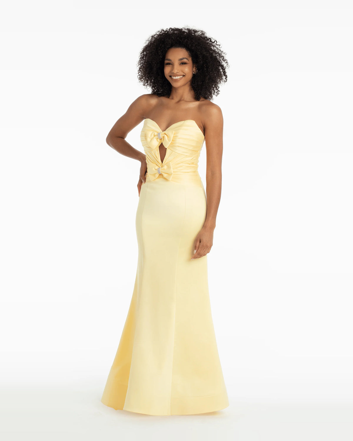 strapless trumpet maxi prom dress - image 1