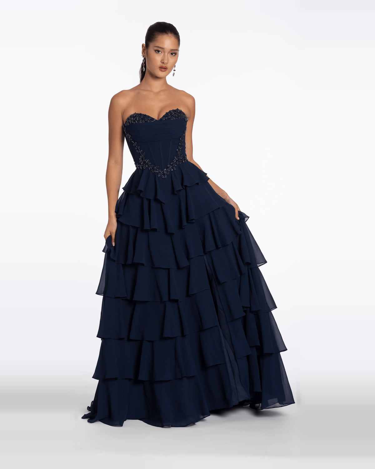 strapless ball-gown floor-length prom dress - image 1