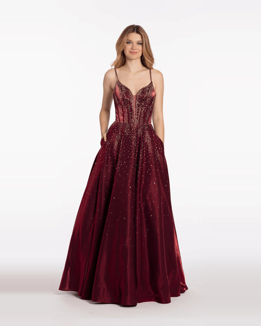 sweetheart ball-gown floor-length prom dress - image 1