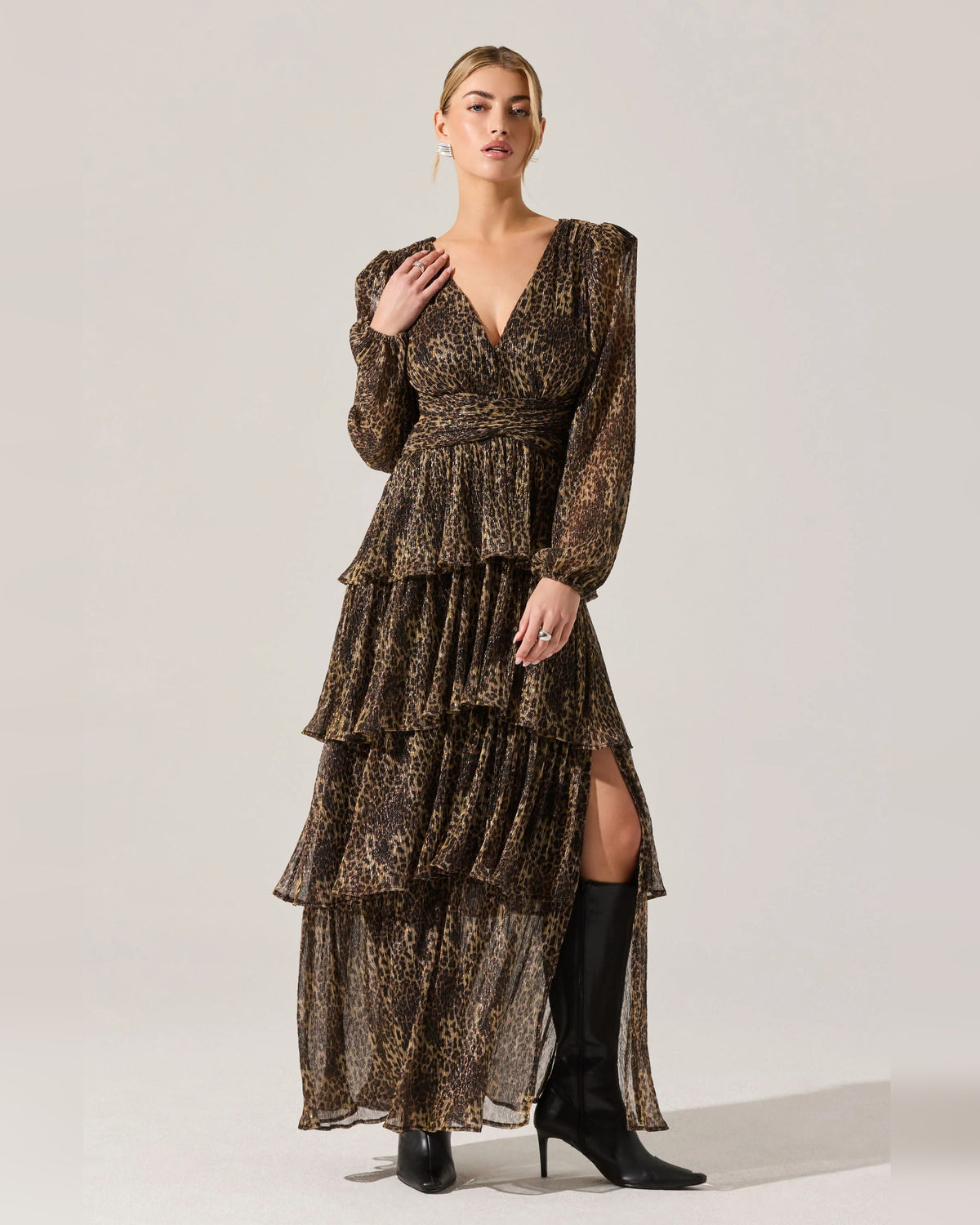 spaghetti strap a-line maxi formal dress - image 1