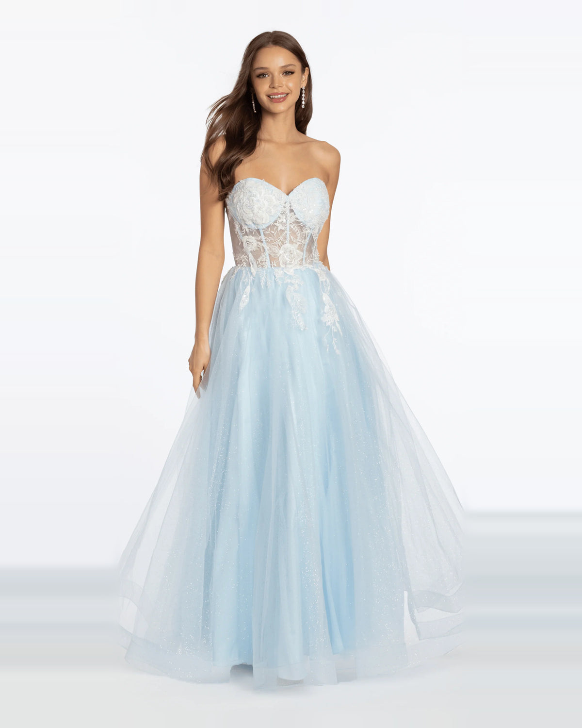 strapless ball-gown floor-length prom dress - image 1