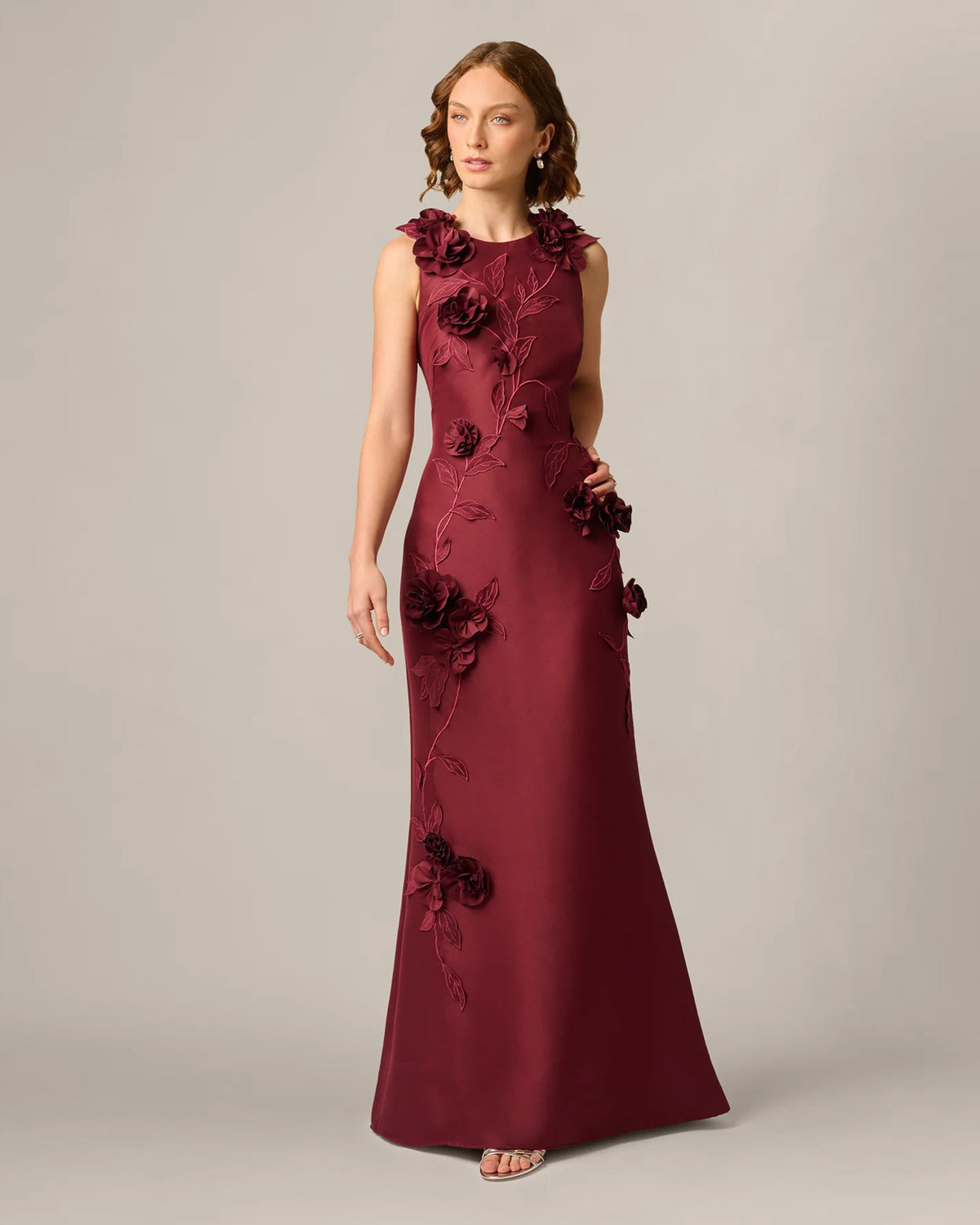 spaghetti strap mermaid maxi mother of the bride dress - image 1