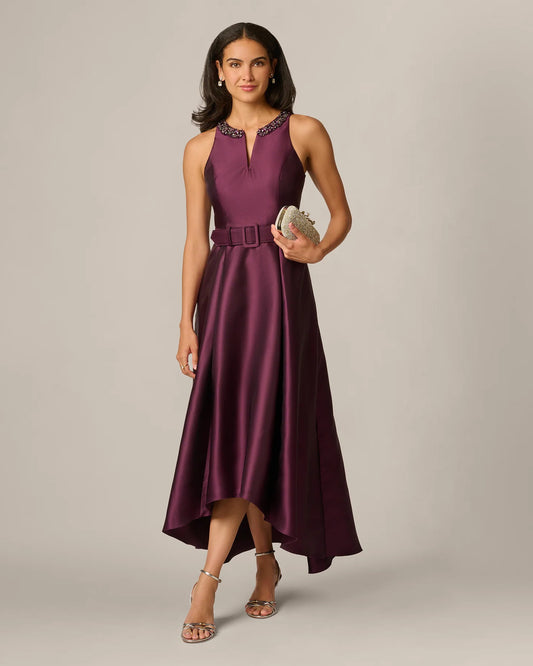 spaghetti strap fit-and-flare maxi mother of the bride dress - image 1