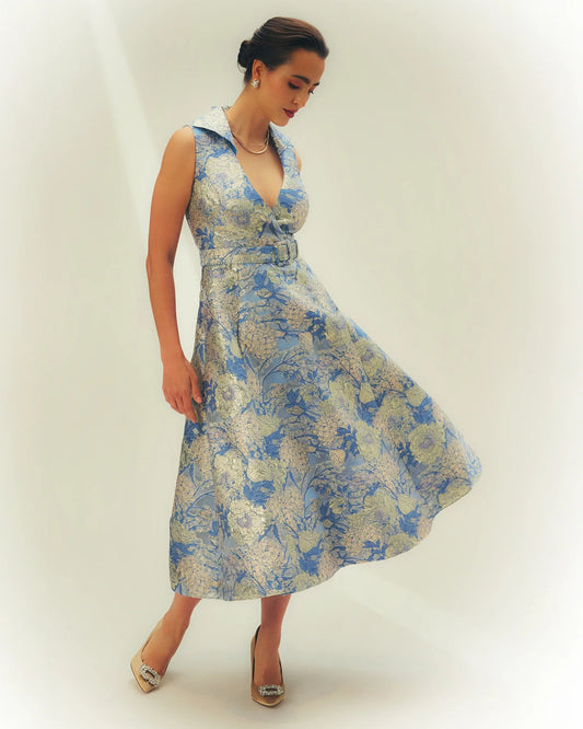 a-line midi mother of the bride dress - image 1