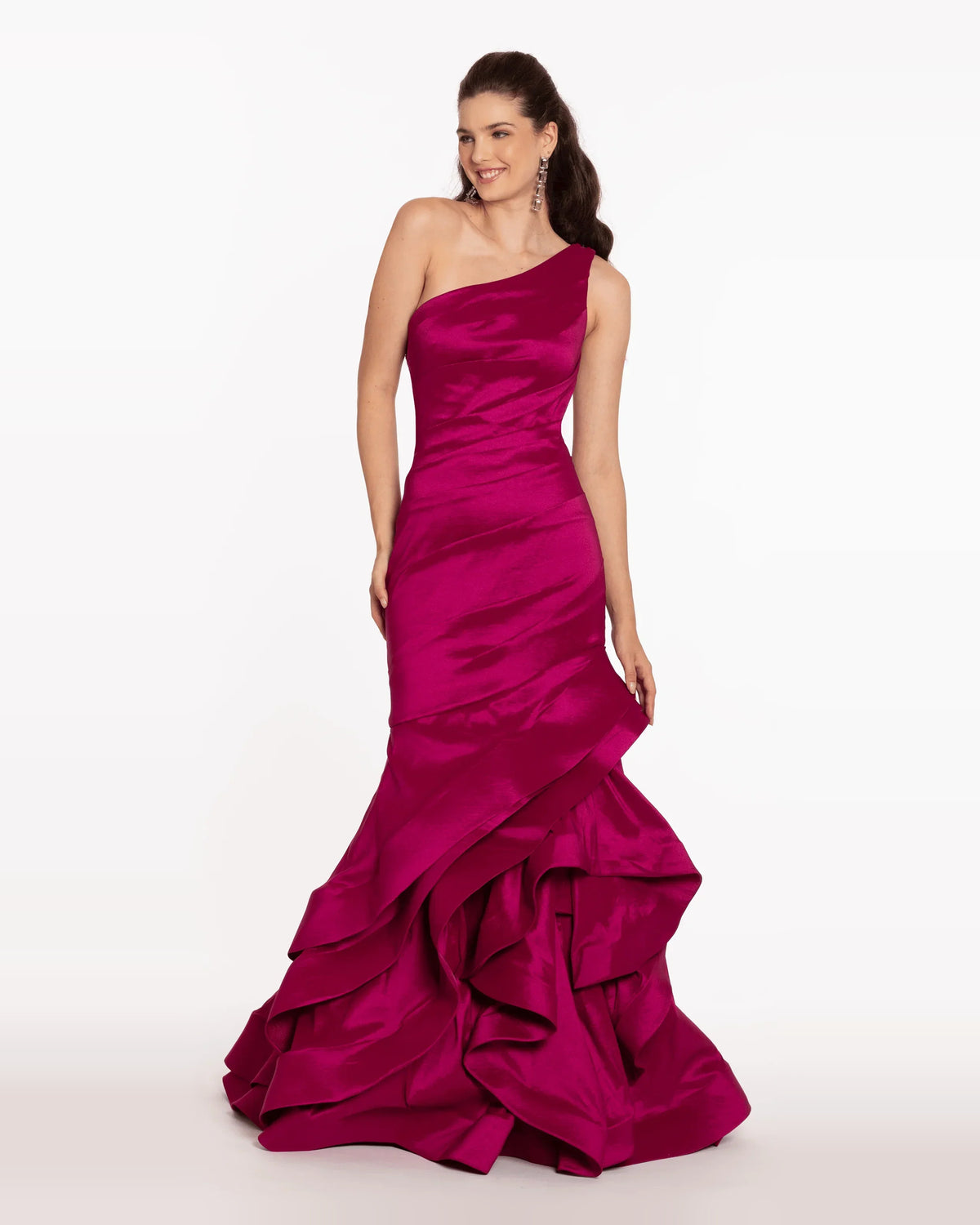one shoulder mermaid maxi prom dress - image 1