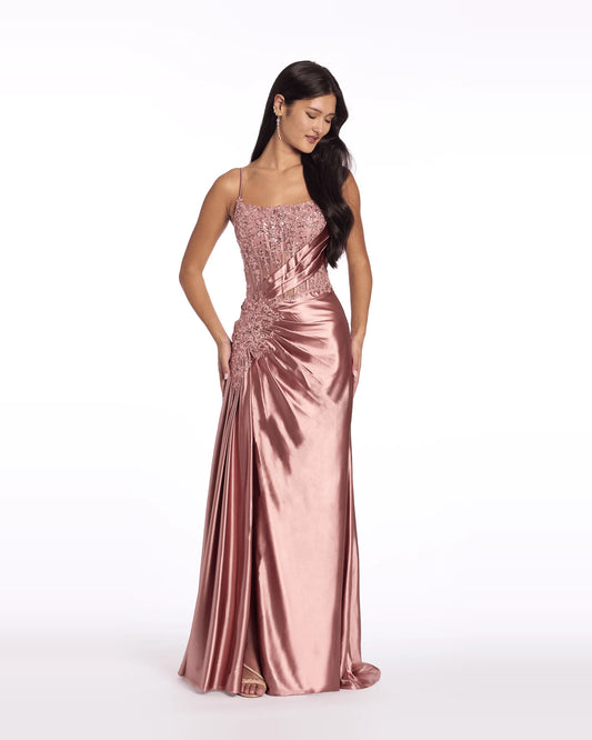 sweetheart column maxi prom dress - image 1