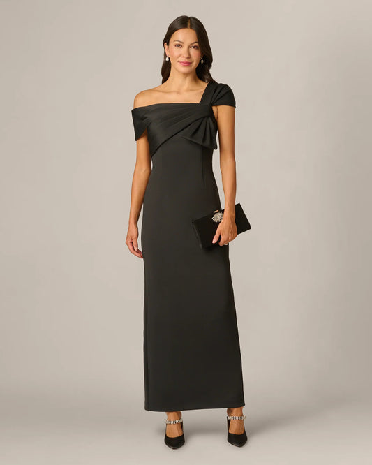 spaghetti strap sheath maxi mother of the bride dress - image 1