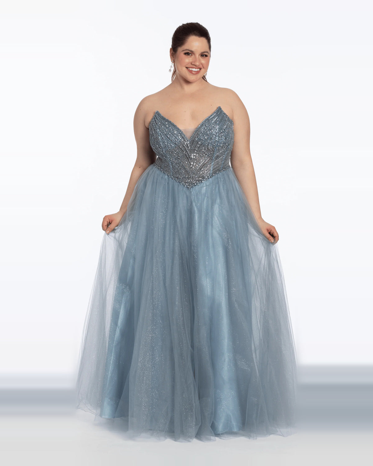 strapless ball-gown floor-length prom dress - image 1
