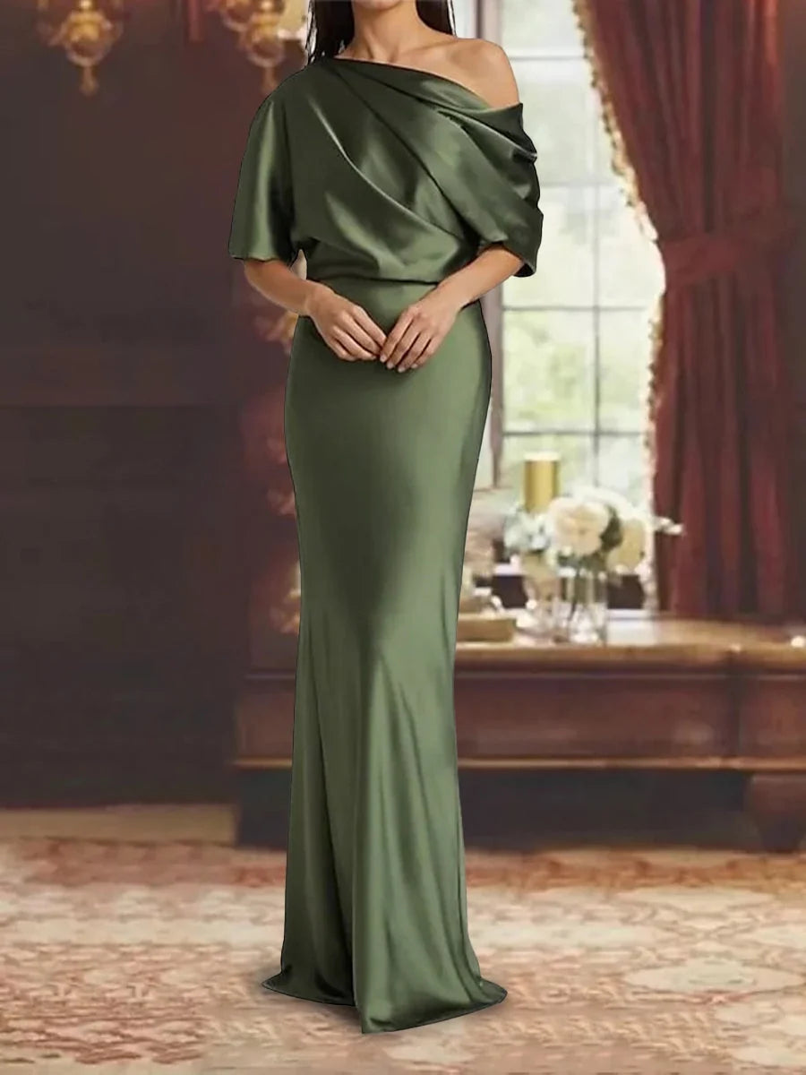 Clover floor-length mother of the bride dress, front view showing the mermaid silhouette