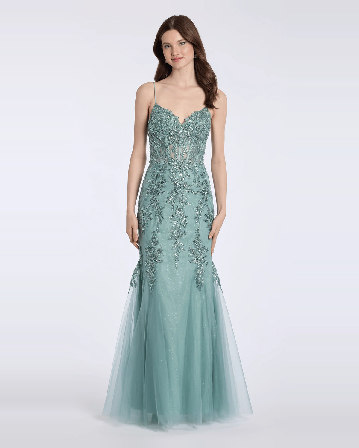 sweetheart mermaid maxi prom dress - image 1