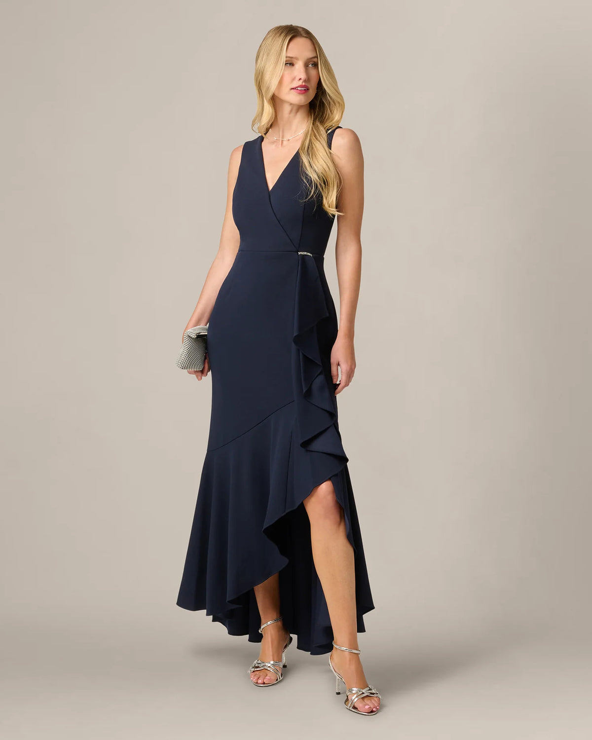 spaghetti strap mermaid maxi mother of the bride dress - image 1