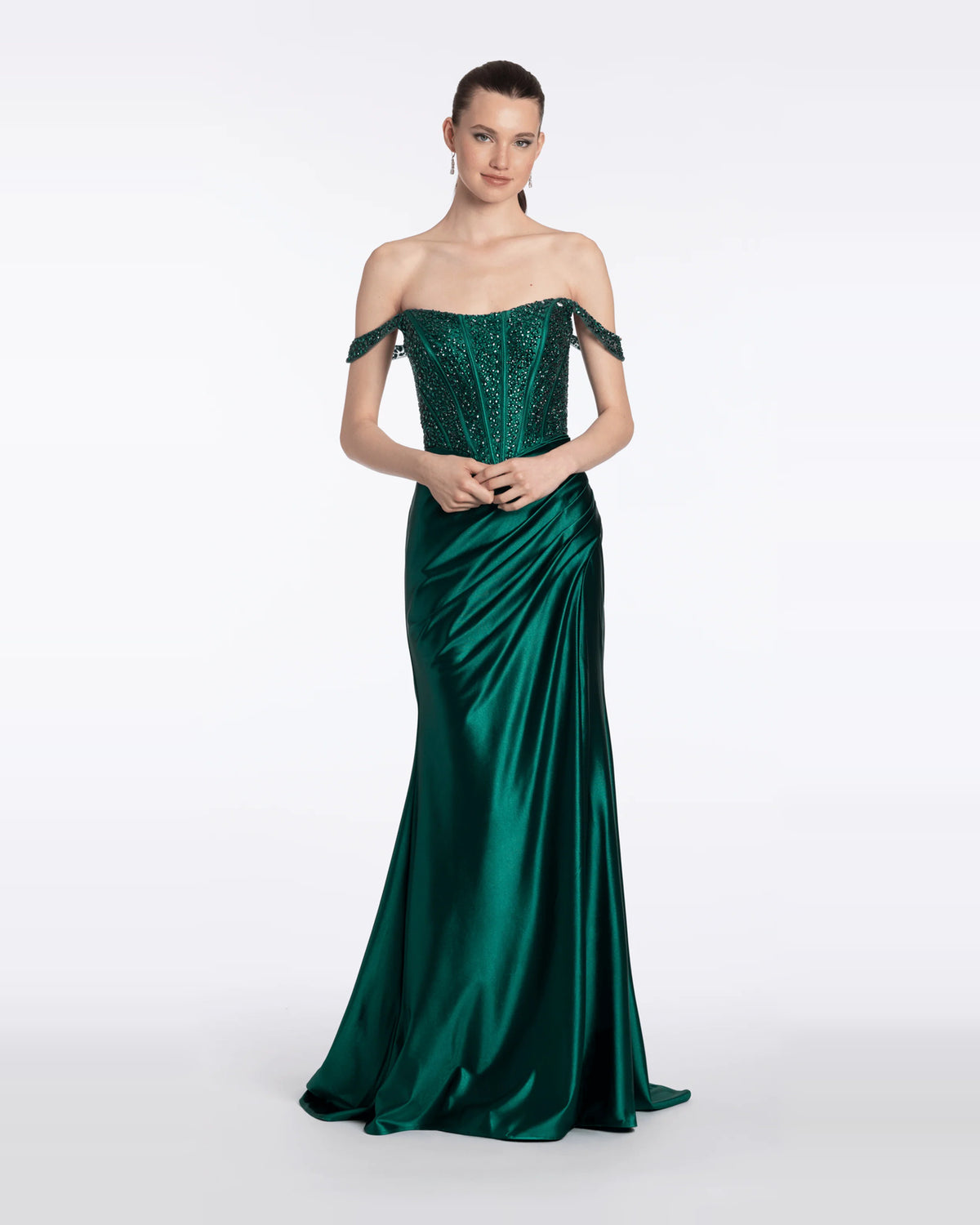 sweetheart column maxi prom dress - image 1
