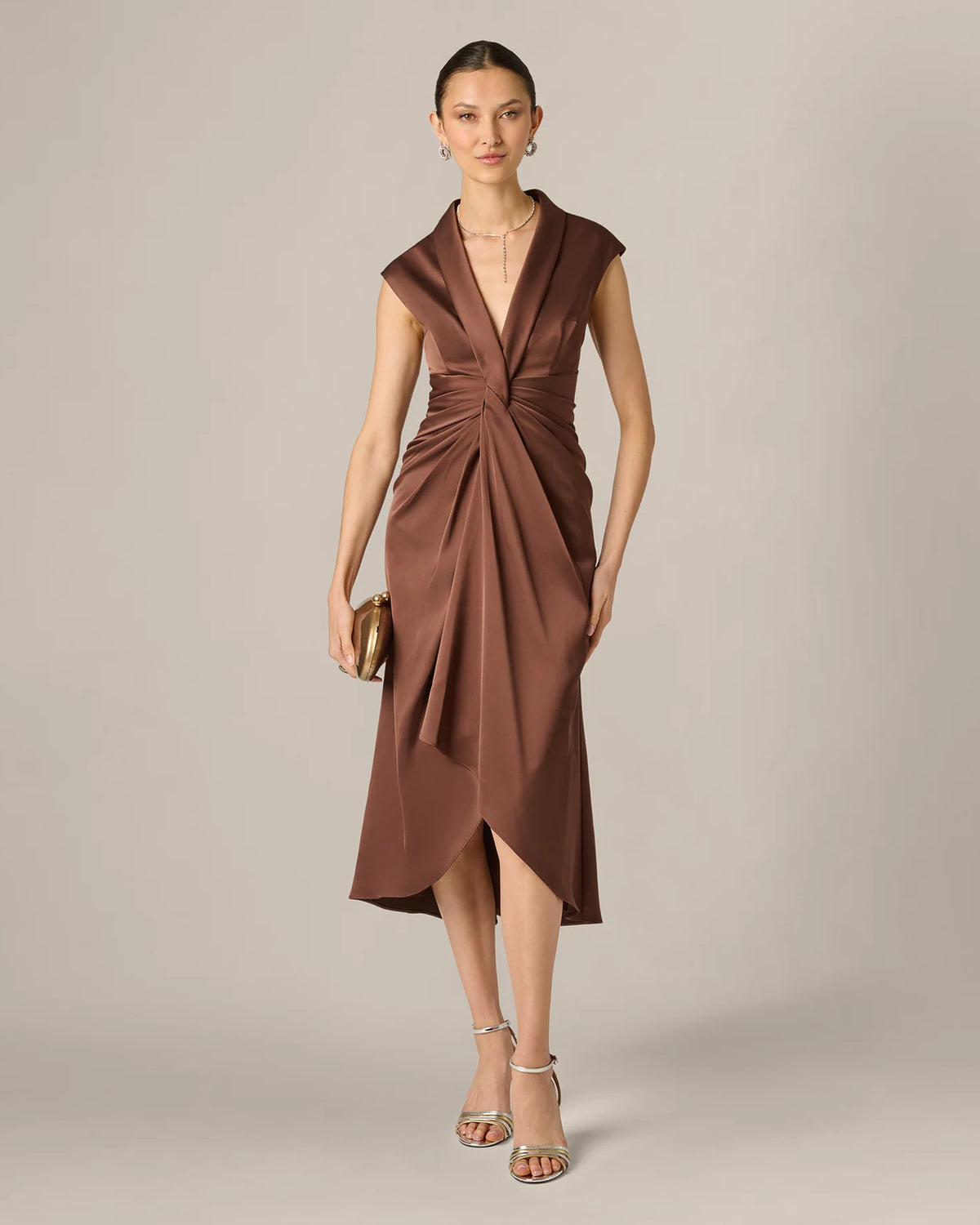 a-line midi mother of the bride dress - image 1