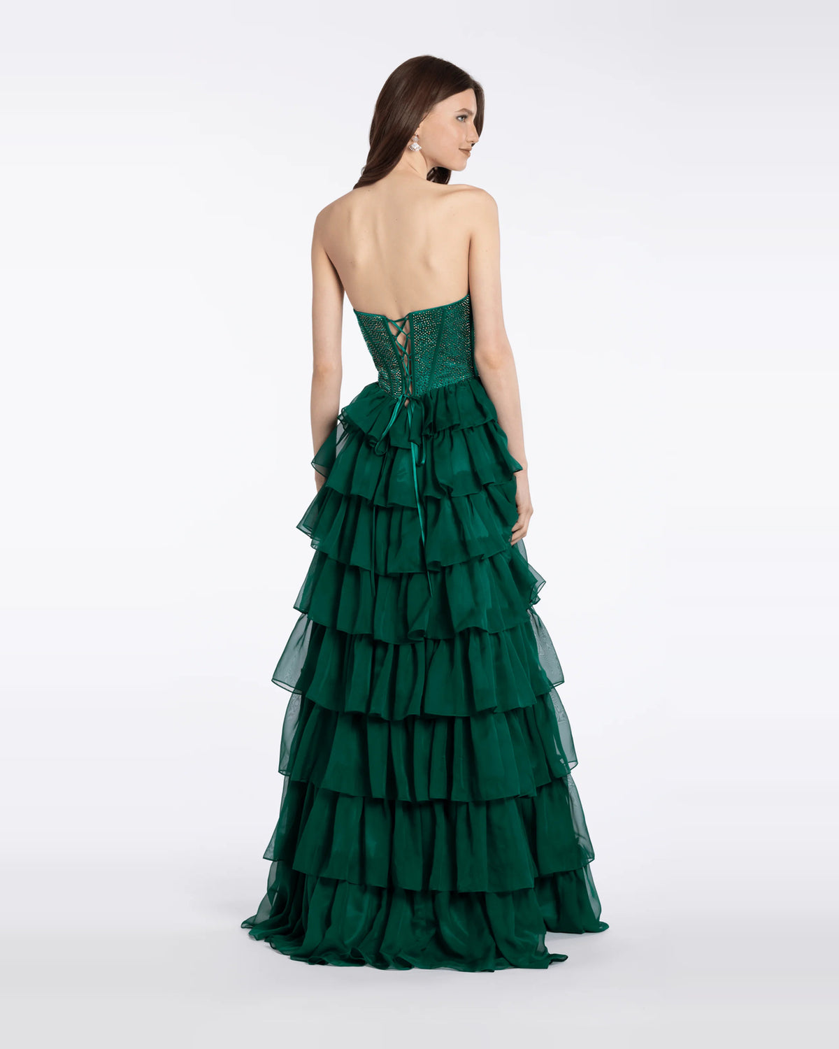 strapless a-line maxi prom dress - image 2