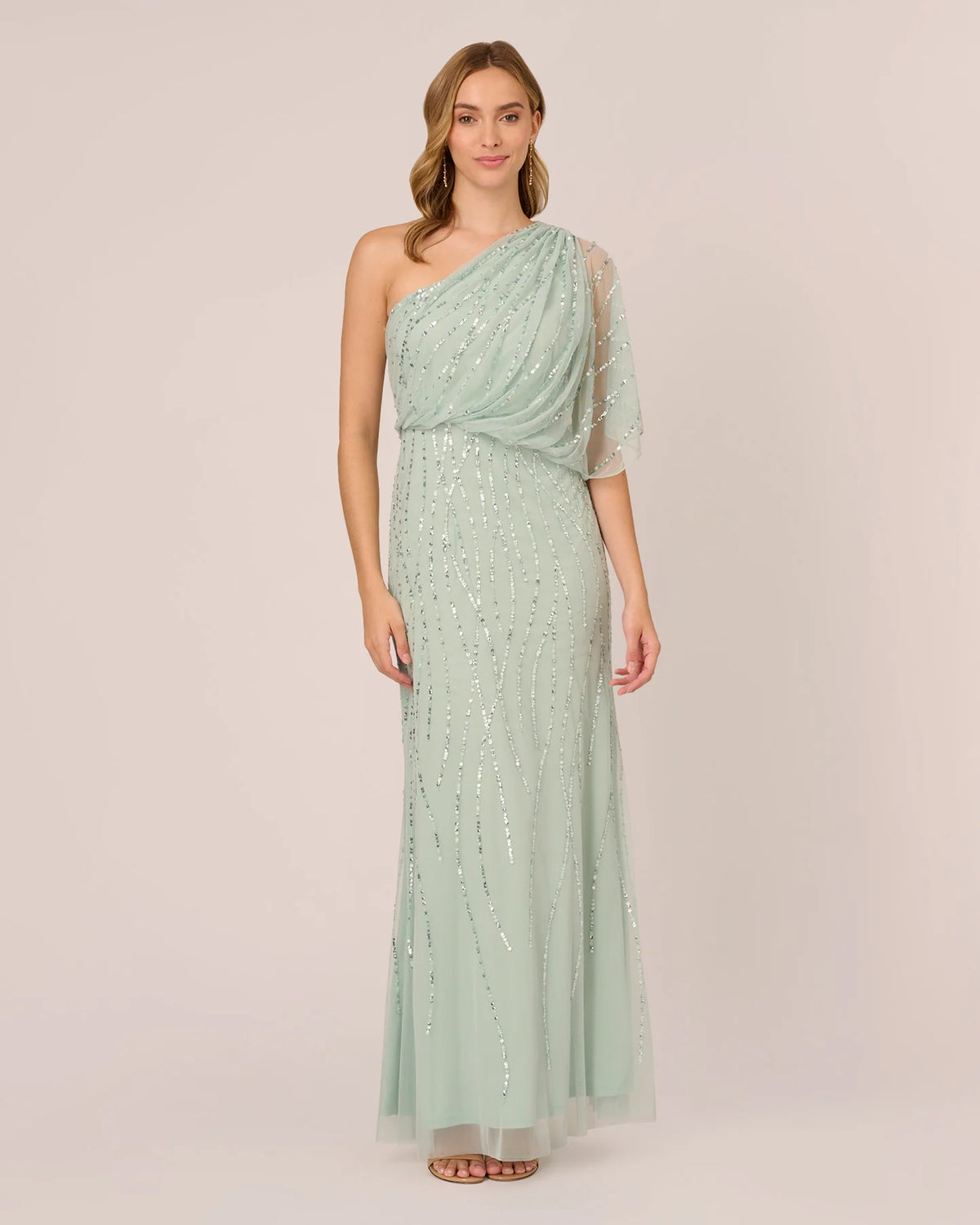 one-shoulder a-line maxi mother of the bride dress - image 2