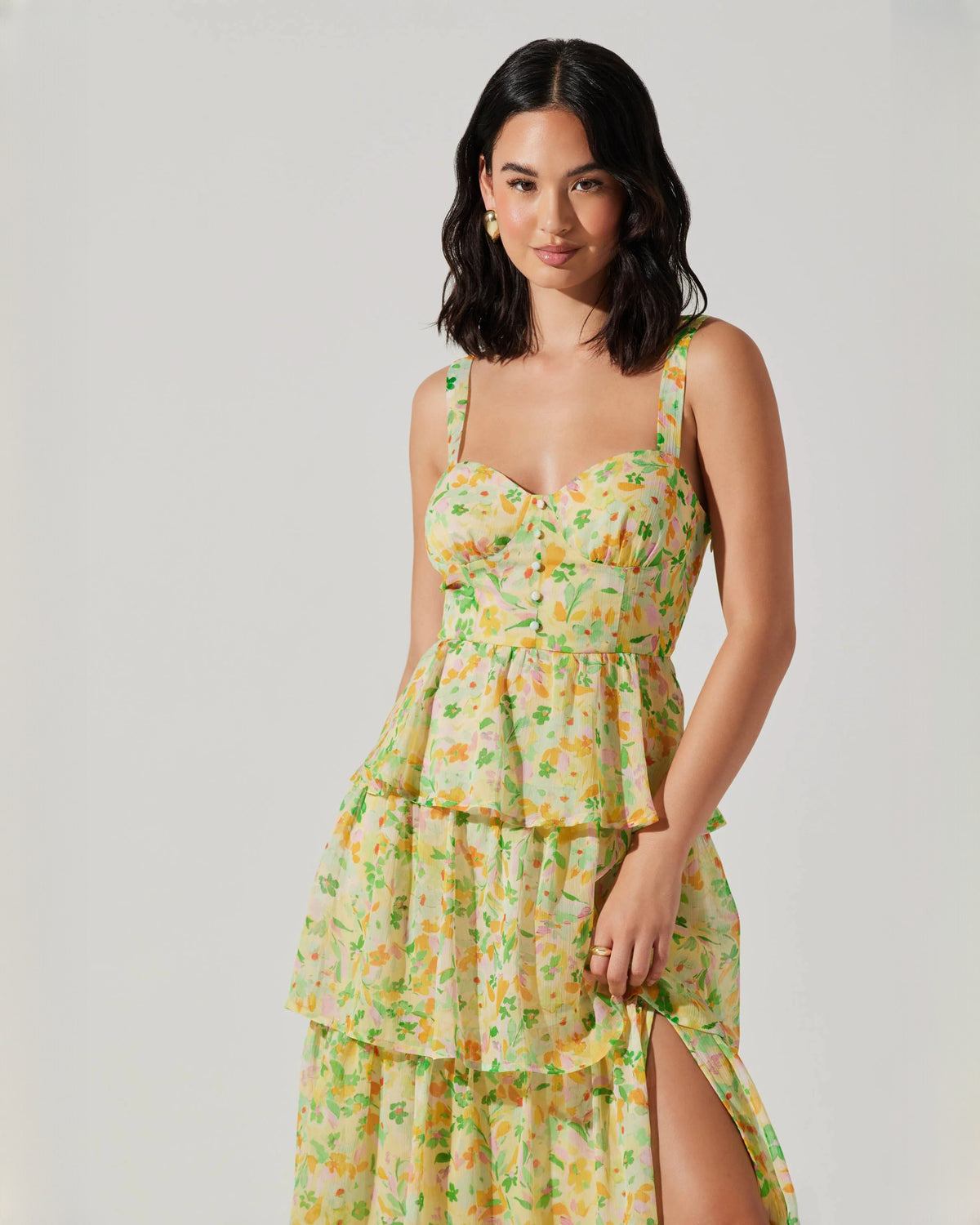 sleeveless chiffon a-line maxi bridesmaid dress - image 2