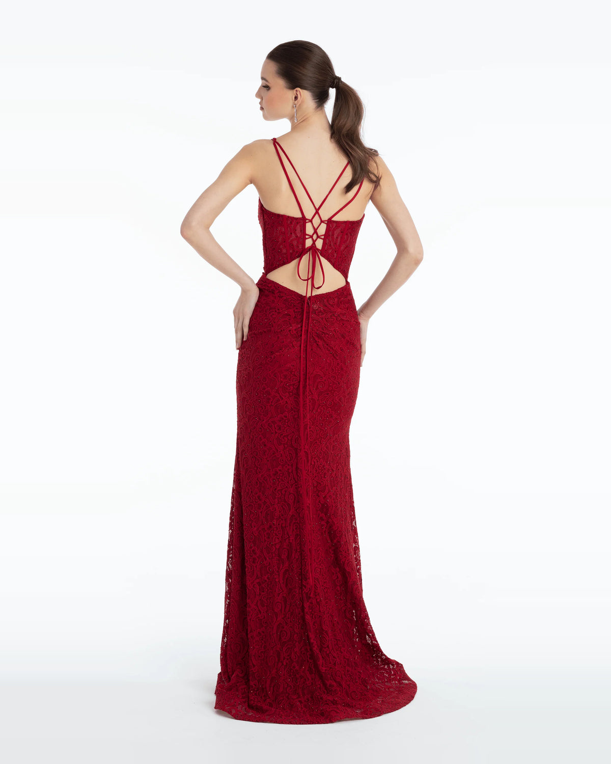 sweetheart column maxi prom dress - image 2
