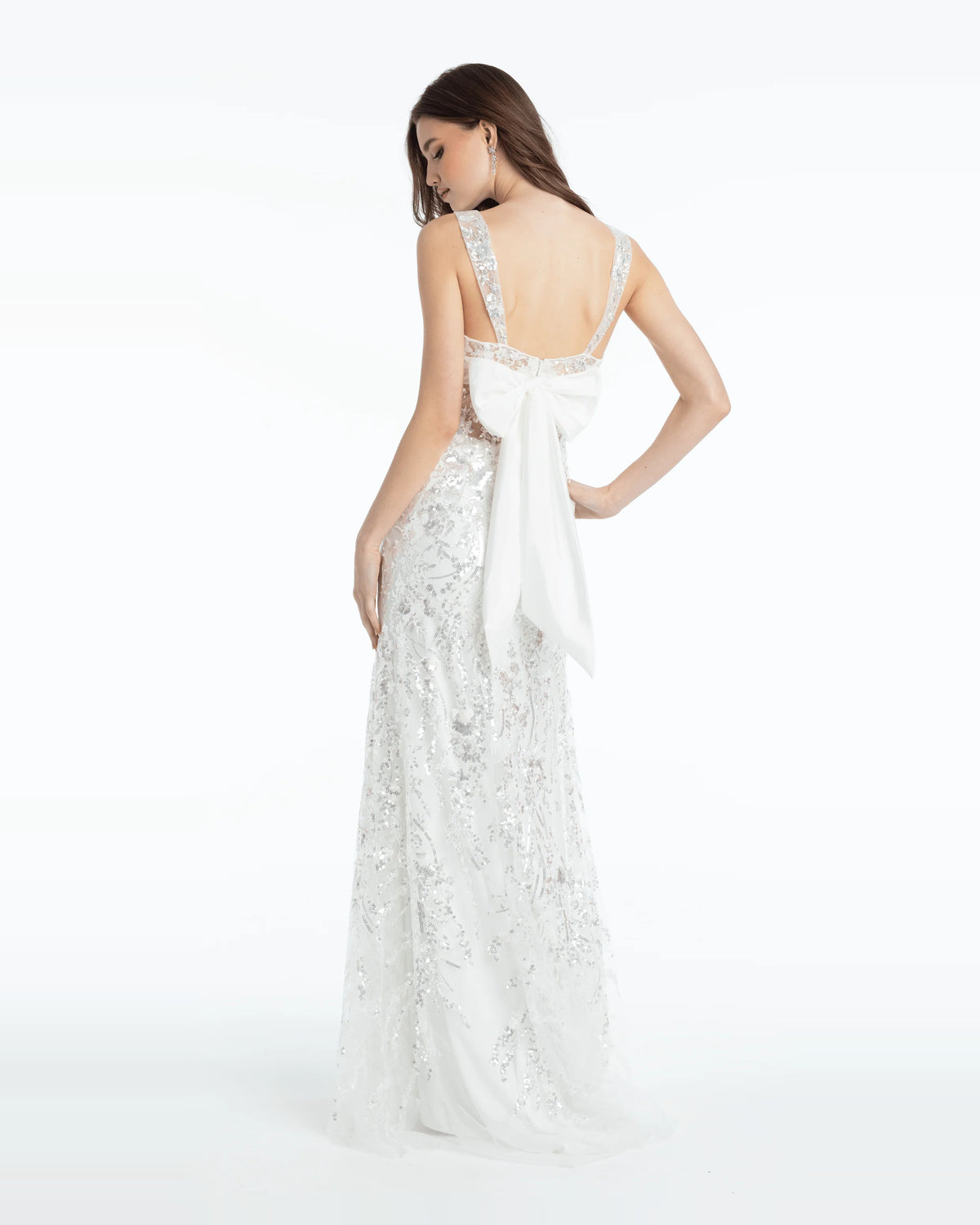 sweetheart column maxi prom dress - image 2