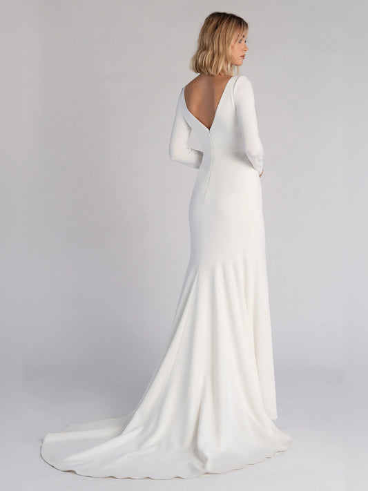 square neck fit-and-flare floor-length formal dress - image 2