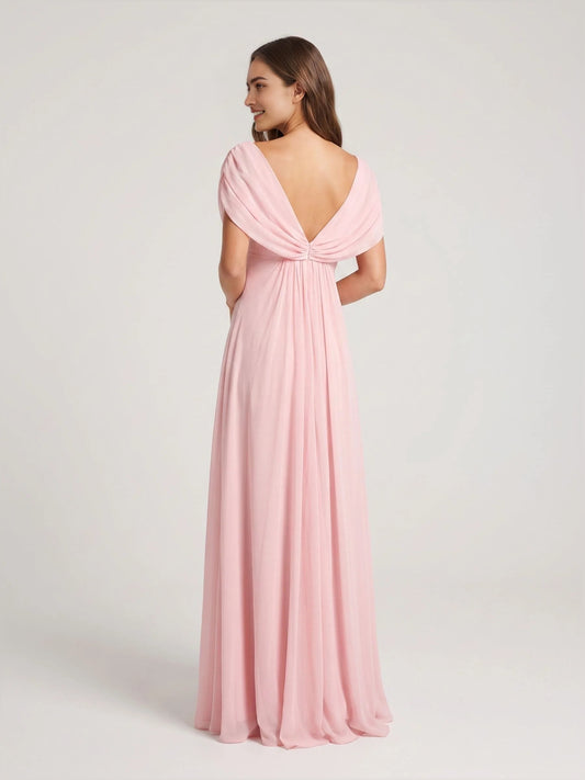 Petal floor-length bridesmaid dress, alternate view showing the bodice and skirt