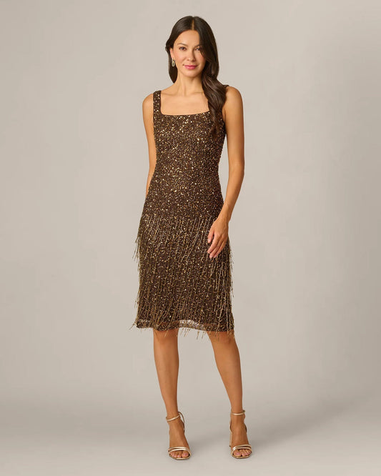 square neck a-line maxi mother of the bride dress - image 2