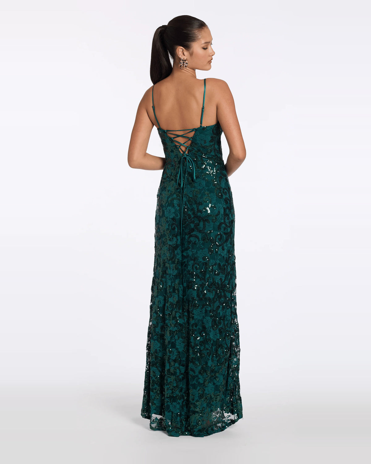 sweetheart column maxi prom dress - image 2