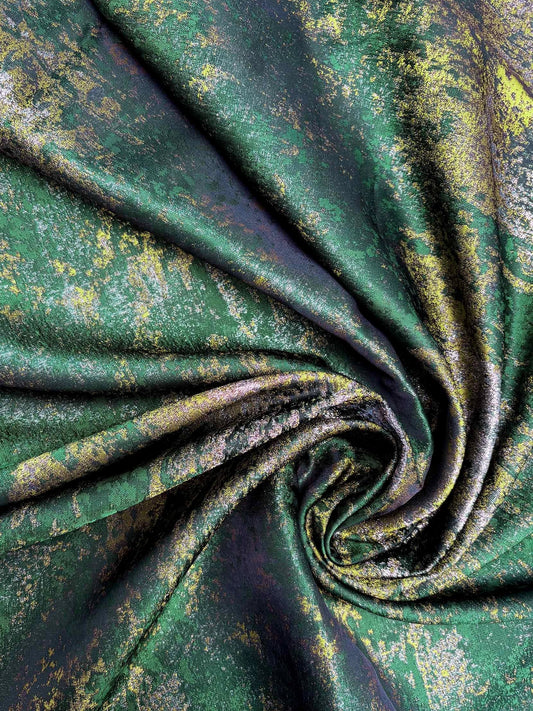 Green high-low mother of the bride dress, alternate view showing the bodice and skirt