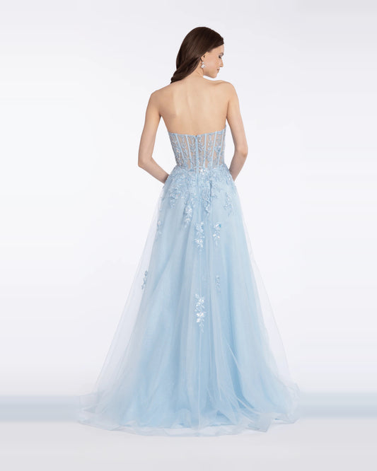 sweetheart ball-gown floor-length prom dress - image 2