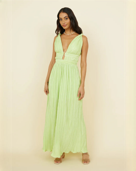 sleeveless chiffon a-line maxi bridesmaid dress - image 2
