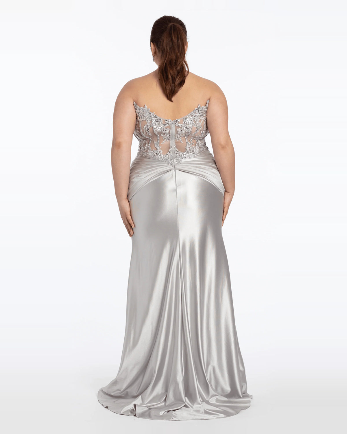 sweetheart column maxi prom dress - image 2