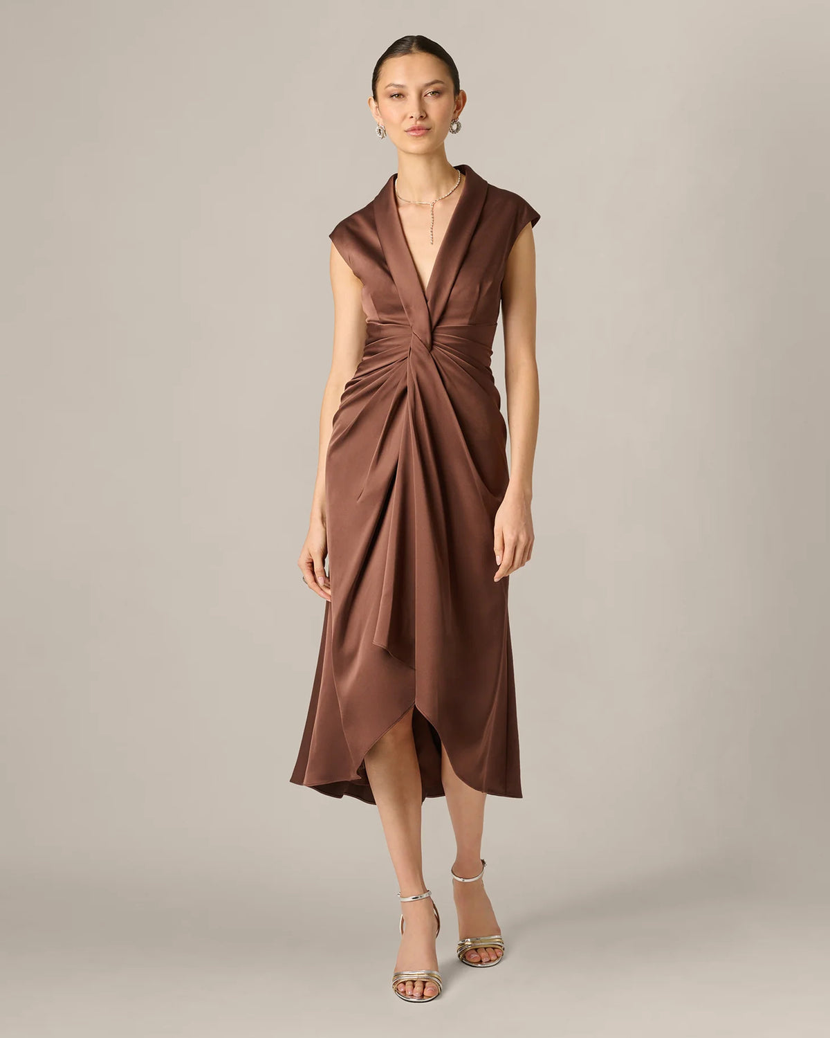 a-line midi mother of the bride dress - image 2