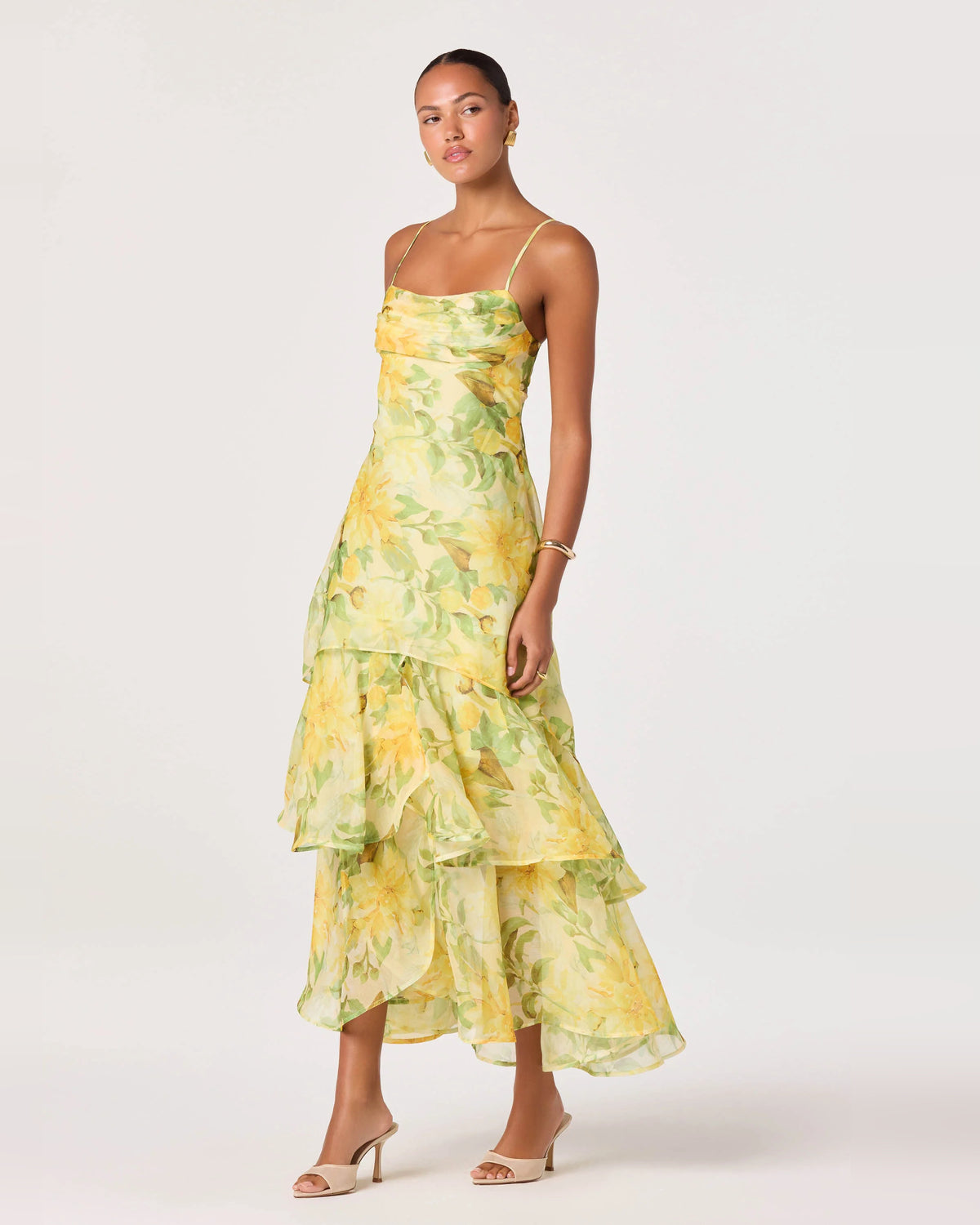 spaghetti strap a-line maxi homecoming dress - image 2