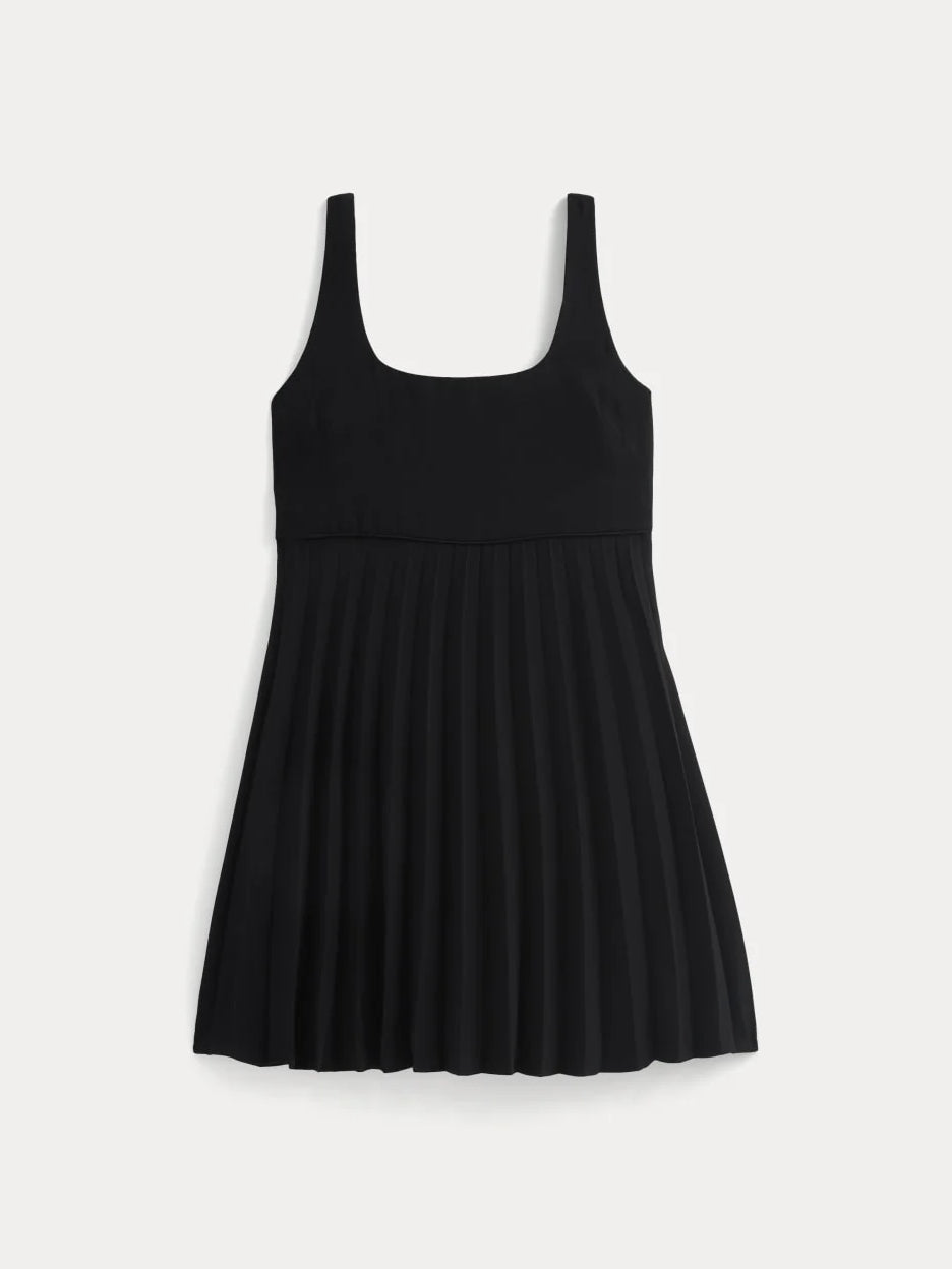 Black mini homecoming dress, alternate view showing the bodice and skirt