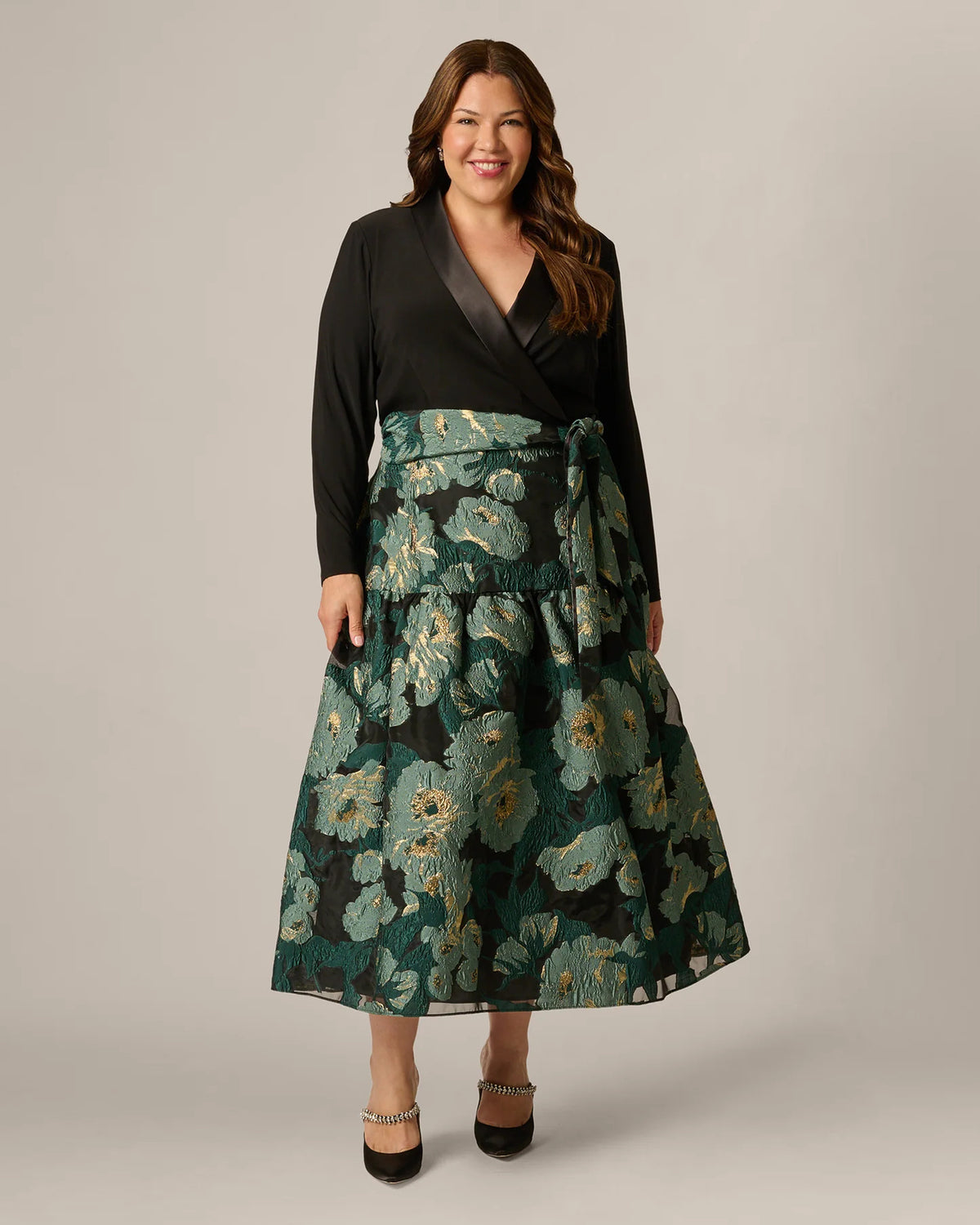 spaghetti strap a-line maxi mother of the bride dress - image 2