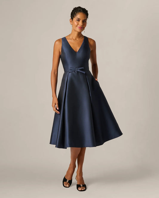fit-and-flare midi mother of the bride dress - image 2