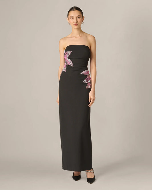 strapless a-line maxi mother of the bride dress - image 2