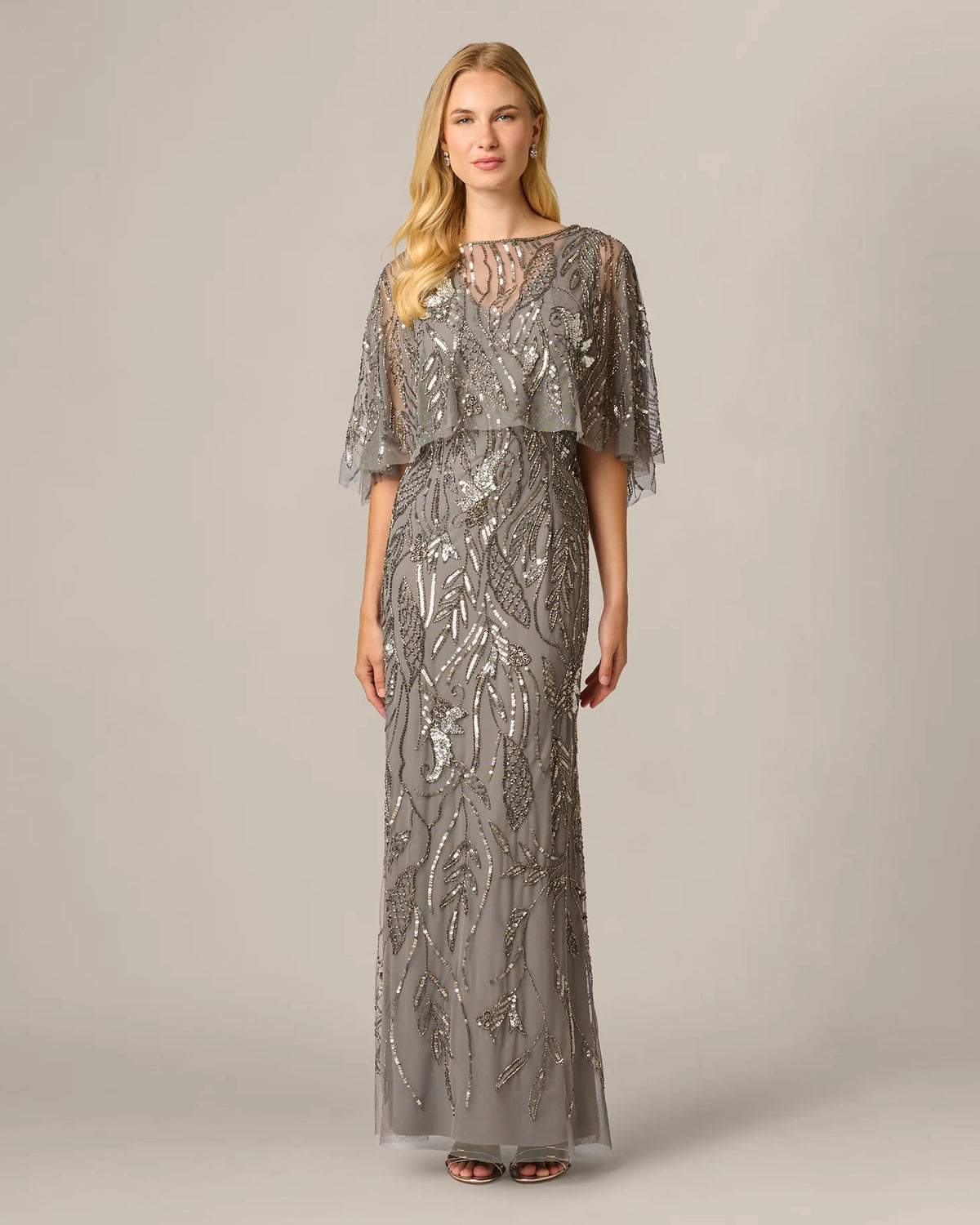 v-neck a-line maxi mother of the bride dress - image 2