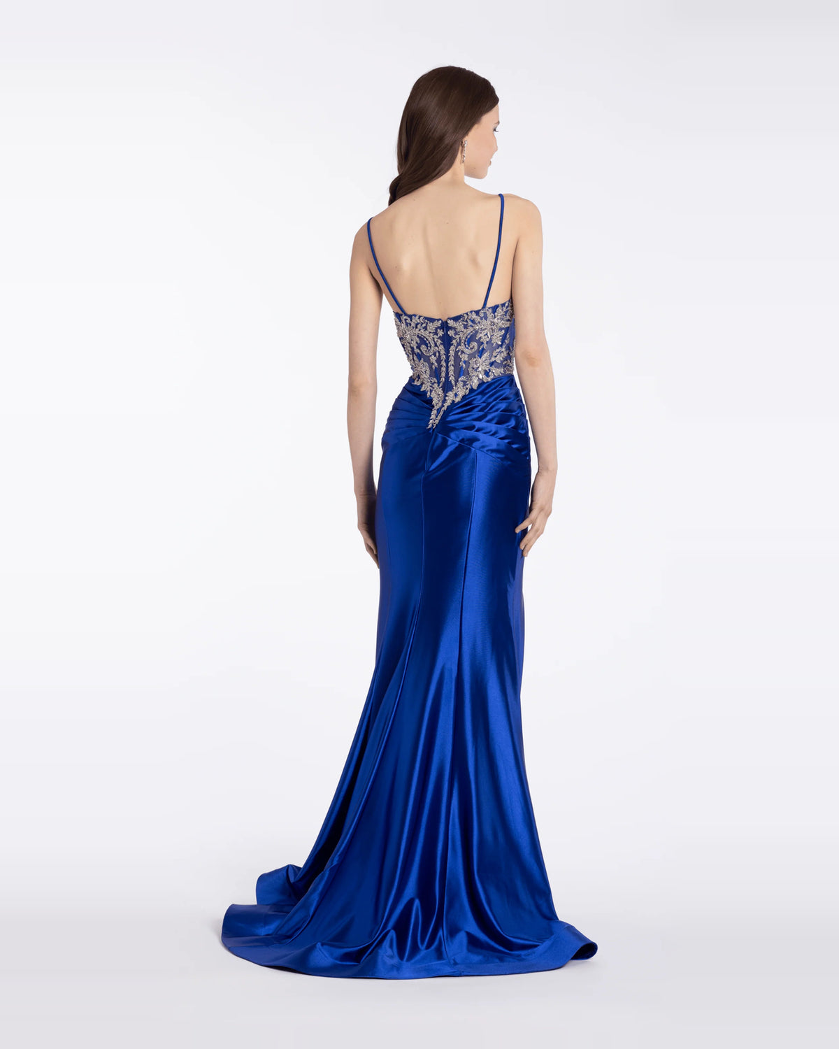 sweetheart trumpet maxi prom dress - image 2