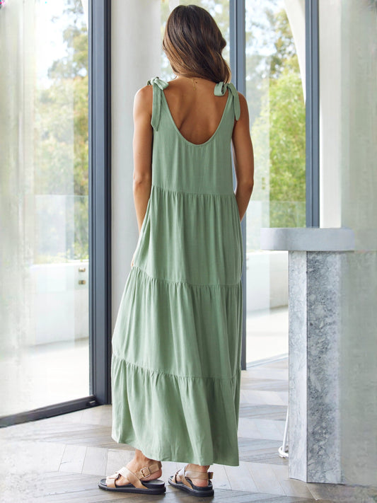 Sage midi formal dress, alternate view