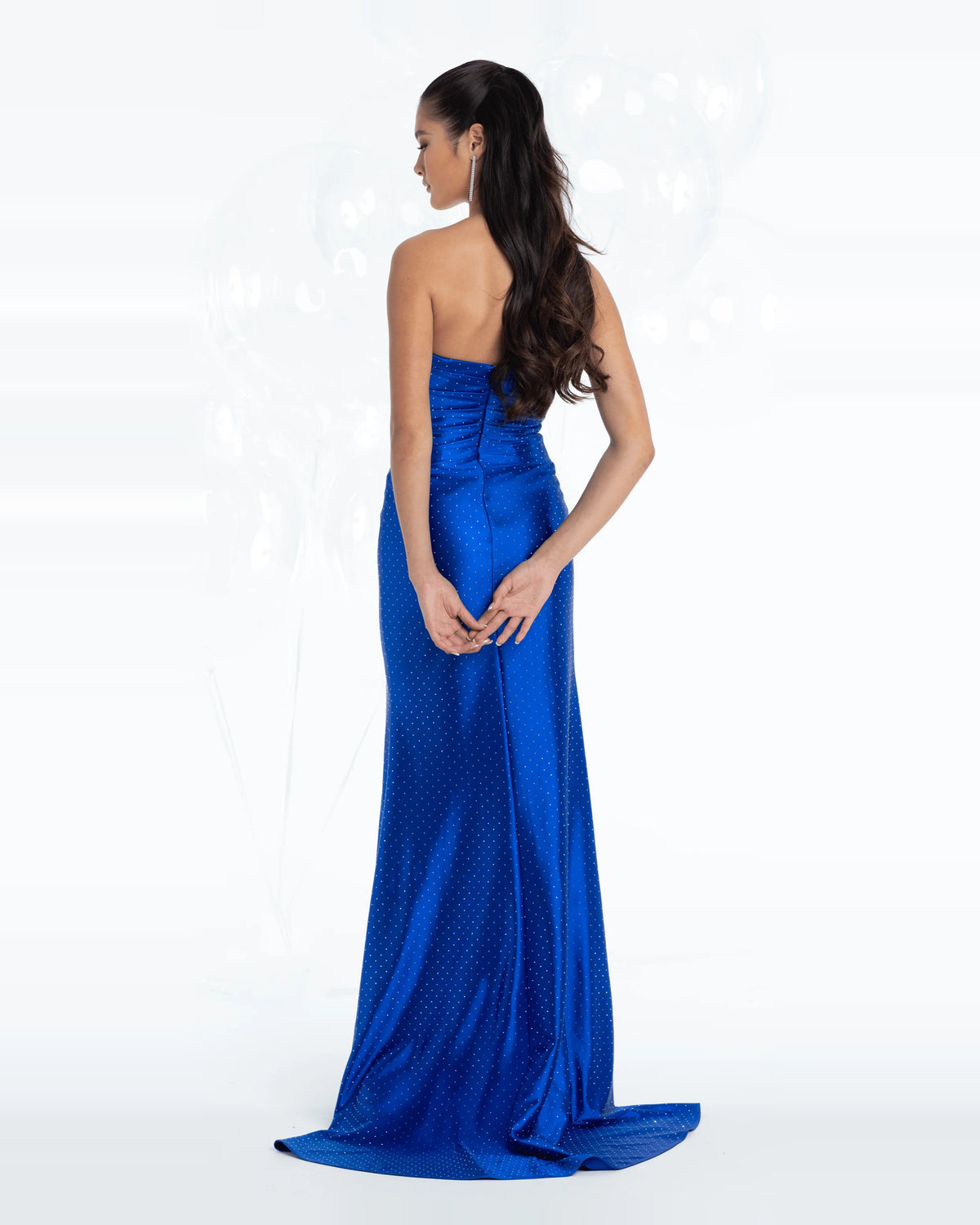 sweetheart trumpet maxi prom dress - image 2