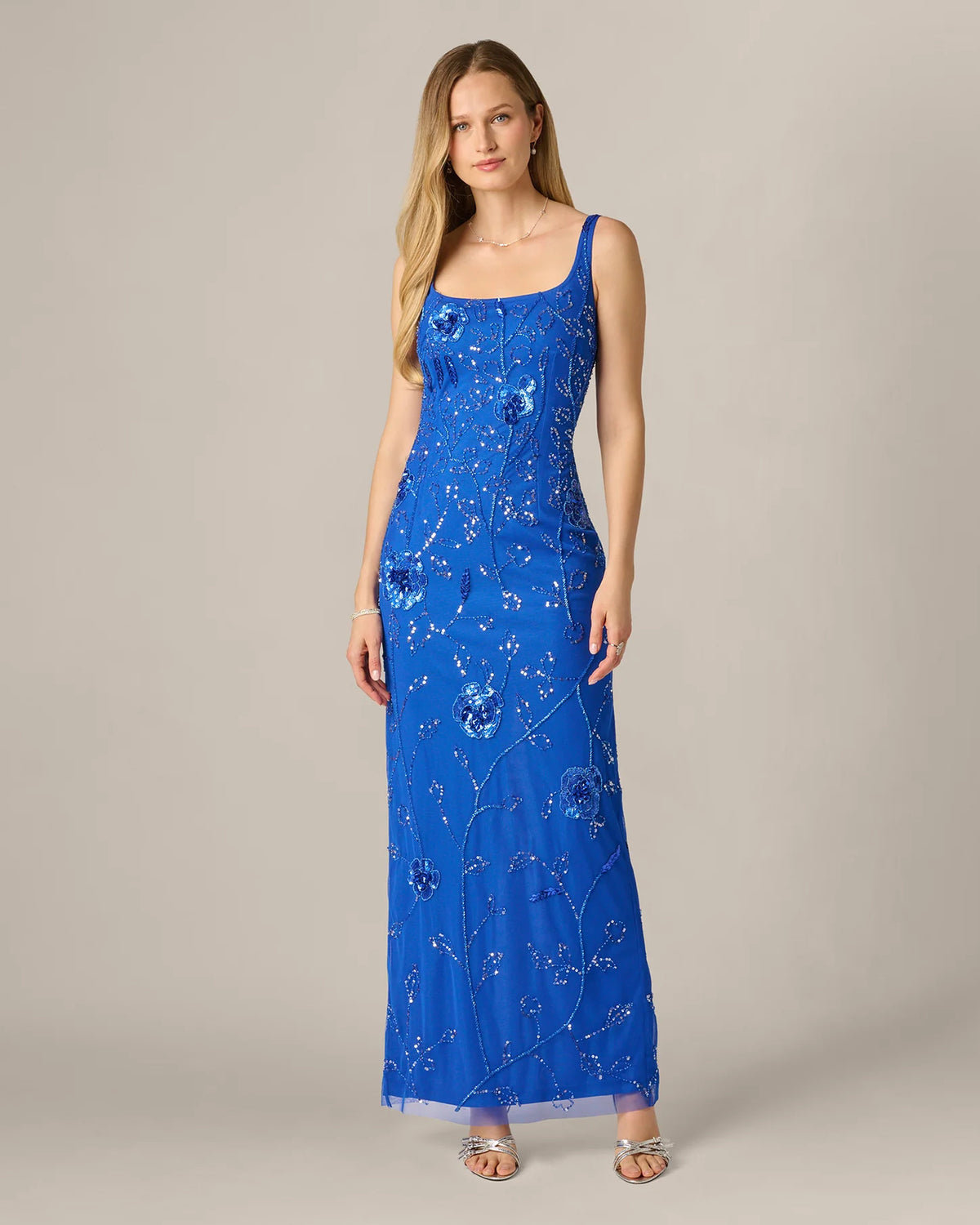 sleeveless sheath maxi mother of the bride dress - image 2