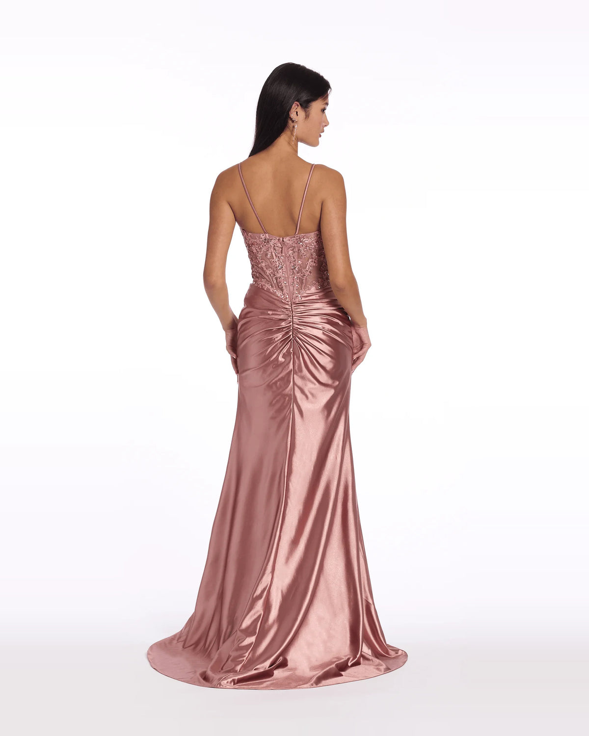 sweetheart column maxi prom dress - image 2