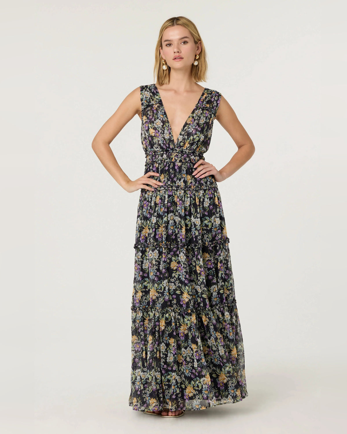 spaghetti strap a-line maxi formal dress - image 2