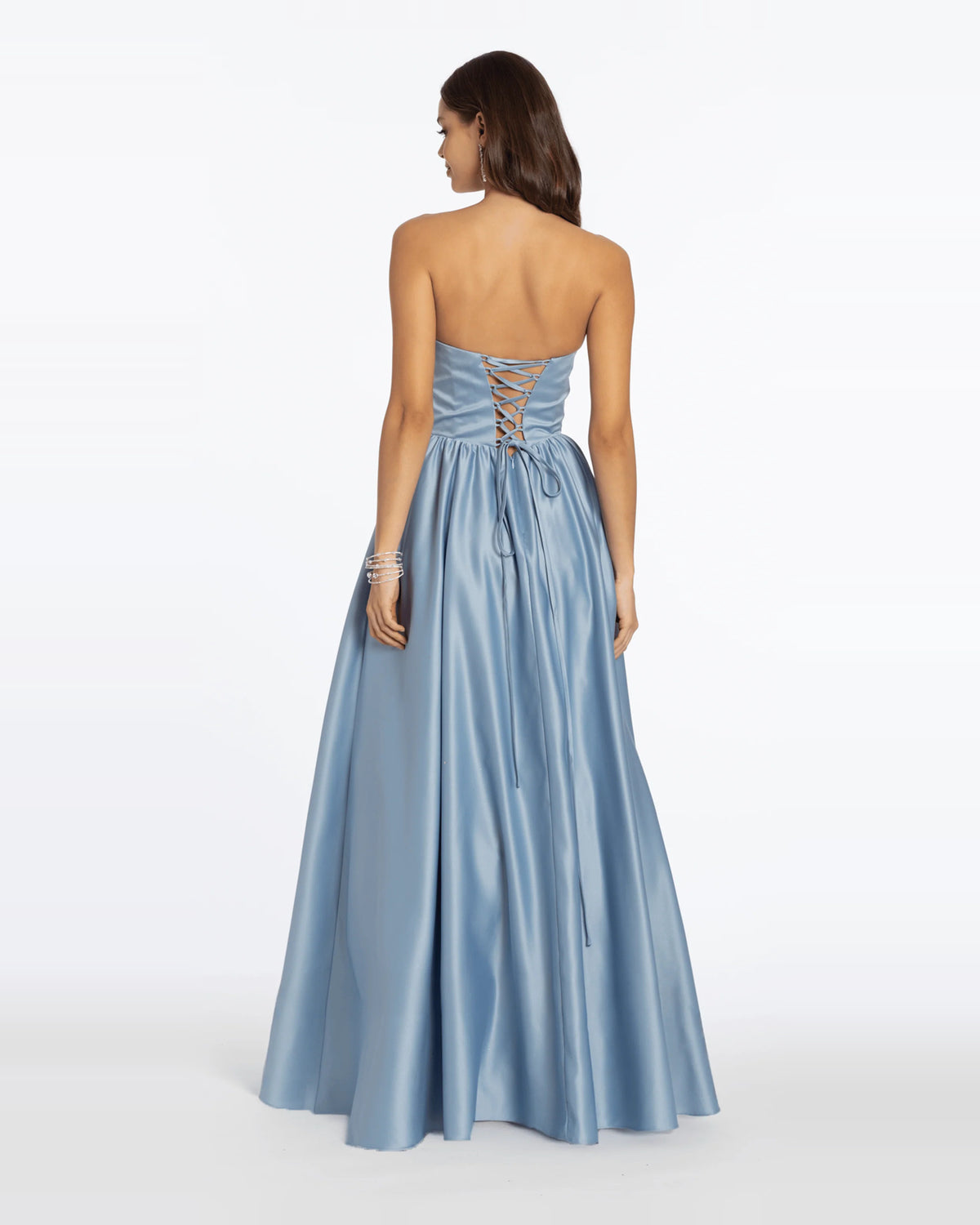 strapless ball-gown maxi prom dress - image 2