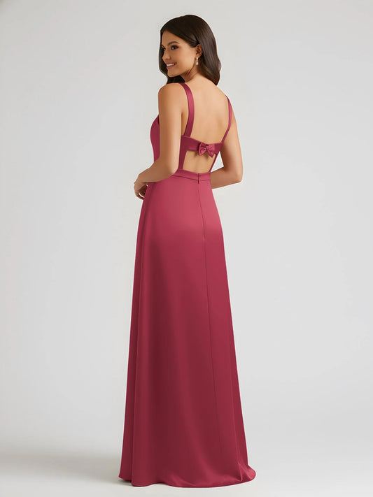 Royal Blue maxi prom dress, alternate view showing the bodice and skirt