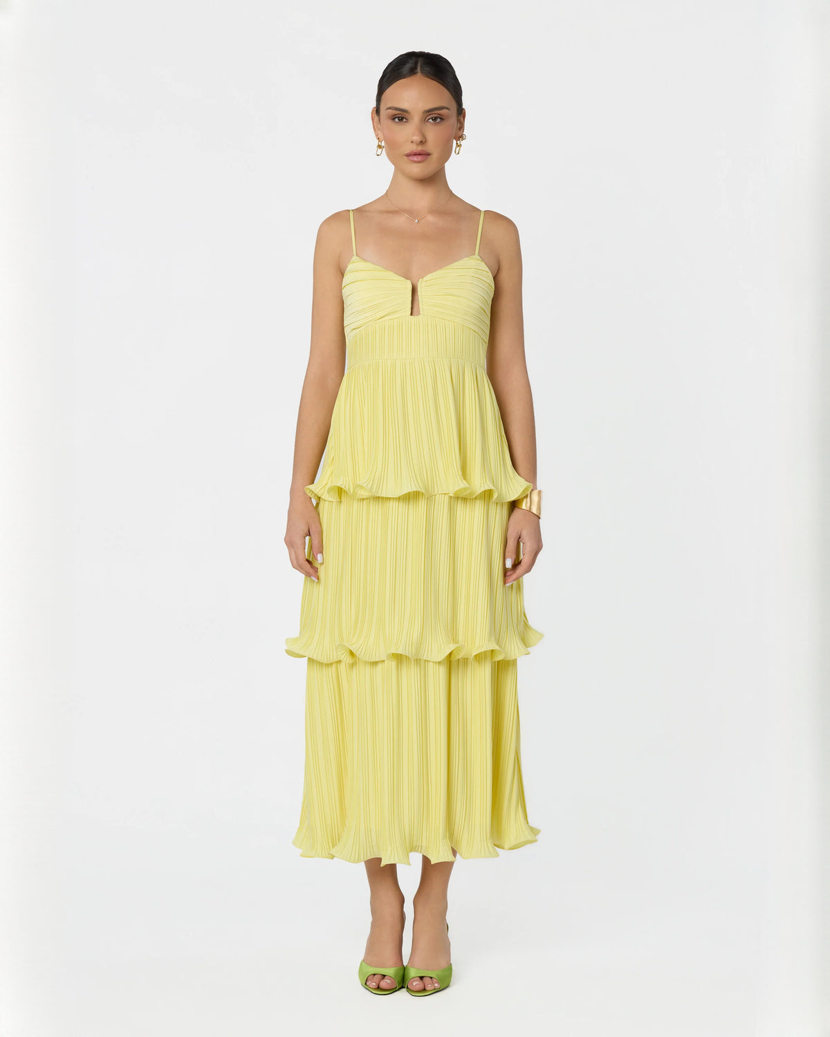 sleeveless chiffon a-line maxi bridesmaid dress - image 2