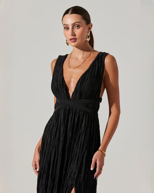 sleeveless chiffon a-line maxi bridesmaid dress - image 2