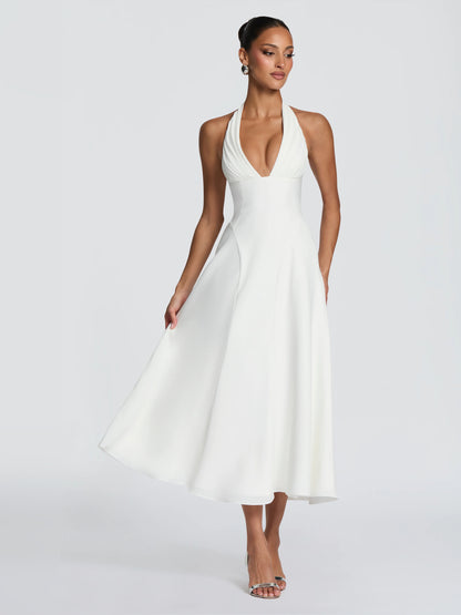 Ivory midi formal dress, alternate view