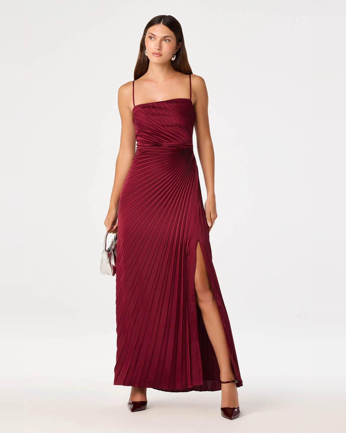 spaghetti strap sheath maxi formal dress - image 2