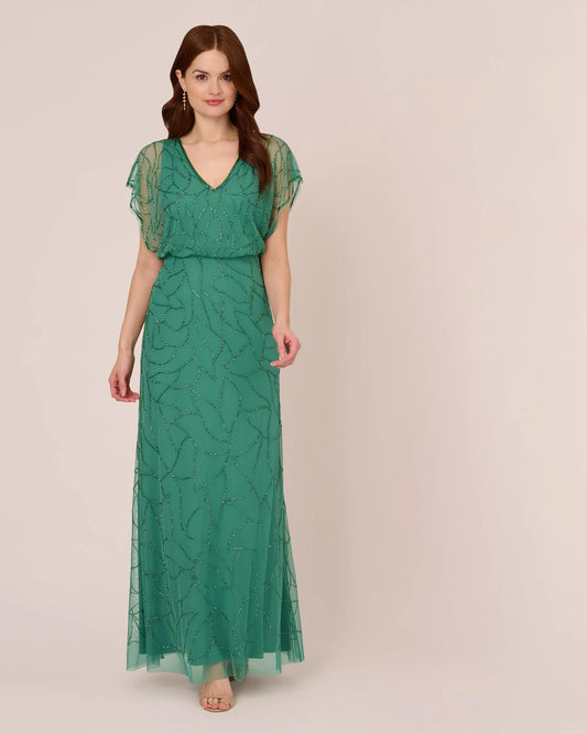 v neck mermaid floor-length mother of the bride dress - image 2